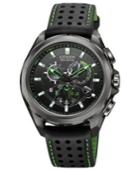Citizen Men's Chronograph Eco-drive Proximity Bluetooth Black Leather Strap Watch 46mm At7035-01e