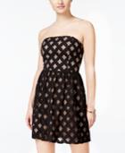 Jump Juniors' Lattice-lace Fit & Flare Dress