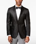 Tallia Men's Black Paisley Slim-fit Sport Coat