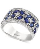 Royale Bleu By Effy Sapphire (1-5/6 Ct. T.w.) And Diamond (5/8 Ct. T.w.) Ring In 14k White Gold