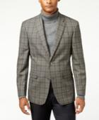 Tommy Hilfiger Men's Slim-fit Gray Plaid Sport Coat