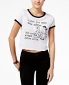2 Kuhl Juniors' I Love You More Than Coffee Cropped Graphic T-shirt