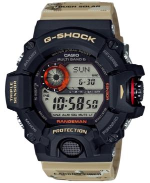G-shock Men's Solar Digital Rangeman Beige Camouflage Resin Strap Watch 54x55mm Gw9400dcj-1