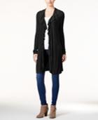 Inc International Concepts Petite Ruffled Duster Cardigan, Only At Macy's