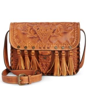 Patricia Nash Burnished Tooled Arno Flap Crossbody