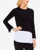 Vince Camuto Cotton Layered-look Sweater