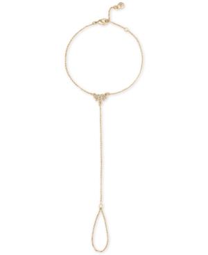 Rachel Rachel Roy Gold-tone Pave Lotus Hand Chain