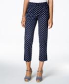 Charter Club Tummy-control Printed Cropped Pants, Only At Macy's