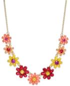 Kate Spade New York Gold-tone Crystal Floral Collar Necklace