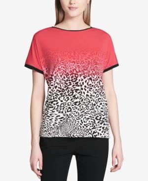 Calvin Klein Ombre Leopard-print Top
