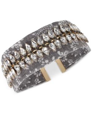 M. Haskell For Inc International Concepts Gold-tone Crystal Print Design Choker Necklace, Only At Macy's