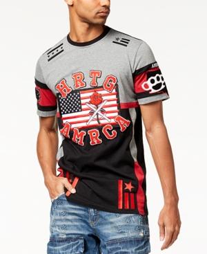 Heritage America Men's Colorblocked Embroidered T-shirt