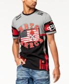 Heritage America Men's Colorblocked Embroidered T-shirt