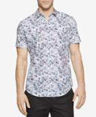 Calvin Klein Men's Slim-fit Blurred Flower Short-sleeve Shirt