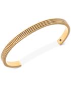 R.t. James Gold-tone Etched Cuff Bracelet, A Macy's Exclusive Style