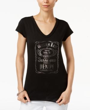 William Rast Metallic Label Graphic T-shirt
