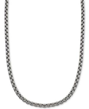 Esquire Men's Jewelry Large Box-link Chain In Stainless Steel, First At Macy's
