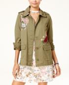 American Rag Juniors' Embroidered Cargo Jacket, Created For Macy's