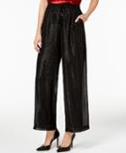 Ny Collection Metallic-striped Wide-leg Pants