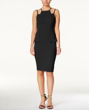 Material Girl Juniors' Cutout Peplum Bodycon Dress, Only At Macy's