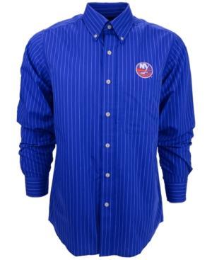 Antigua Men's Long-sleeve New York Islanders Striped Shirt