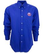 Antigua Men's Long-sleeve New York Islanders Striped Shirt
