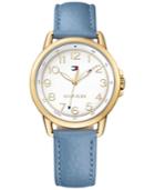Tommy Hilfiger Women's Casual Sport Light Blue Leather Strap Watch 36mm 1781653