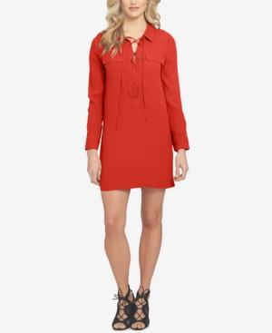 1.state Lace-up Shift Dress