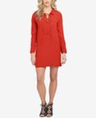 1.state Lace-up Shift Dress