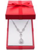 Wrapped In Love Diamond Double Drop Pendant Necklace In 14k White Gold (1-1/2 Ct. T.w.), Created For Macy's