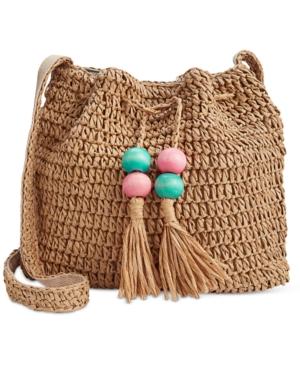 Inc International Concepts Leiya Straw Bucket Bag, Only At Macy's