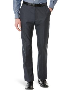 Perry Ellis Textured Flat-front Dress Pants