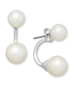 Charter Club Gold-tone Or Silver-tone Imitation Pearl Jacket Earrings, Only At Macy's