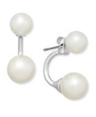 Charter Club Gold-tone Or Silver-tone Imitation Pearl Jacket Earrings, Only At Macy's