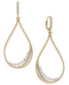 Eliot Danori Gold-tone Crystal Teardrop Earrings