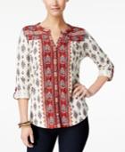 Style & Co Petite Printed Tunic Shirt, Only At Macy's
