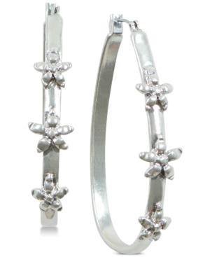 Lucky Brand Silver-tone Extra Large Hoop Earrings