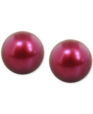 Honora Style Cherry Cultured Freshwater Pearl Stud Earrings In Sterling Silver (9mm)