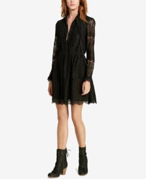 Denim & Supply Ralph Lauren Velvet-trim Lace Dress