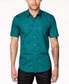 Guess Men's Warped Patchwork Polka Dot-print Shirt