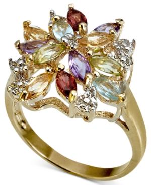 Victoria Townsend 18k Gold Over Sterling Silver Ring, Multistone Cluster Ring