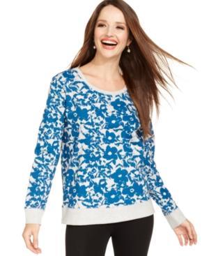Style&co. Sport Long-sleeve Printed Sweatshirt