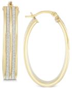 Simone I. Smith Glitter Hoop Earrings In 18k Gold Over Sterling Silver