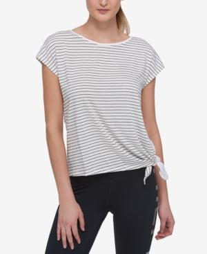 Tommy Hilfiger Sport Royal Striped Mesh-back Top, A Macy's Exclusive Style
