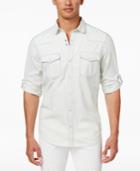 Inc International Concepts Men's Snap-front Roll-tab Denim Shirt, Created For Macy's