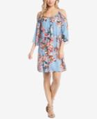 Karen Kane Floral Fresco Cold-shoulder Dress