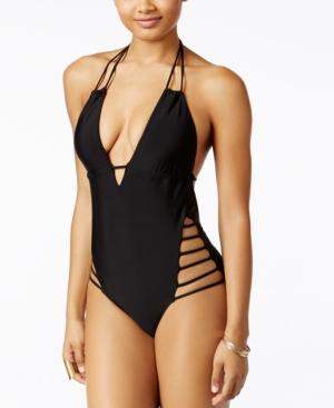 Rachel By Rachel Roy Solid Strappy One-piece Swimsuit Women's Swimsuit