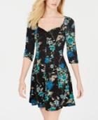 Be Bop Juniors' Floral Sweetheart A-line Dress