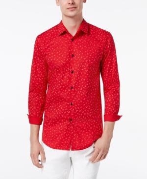 I.n.c. Men's Stretch Wheat-print Shirt, Created For Macy's