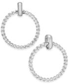 Charter Club Silver-tone Twisted Doorknocker Earrings, Only At Macy's